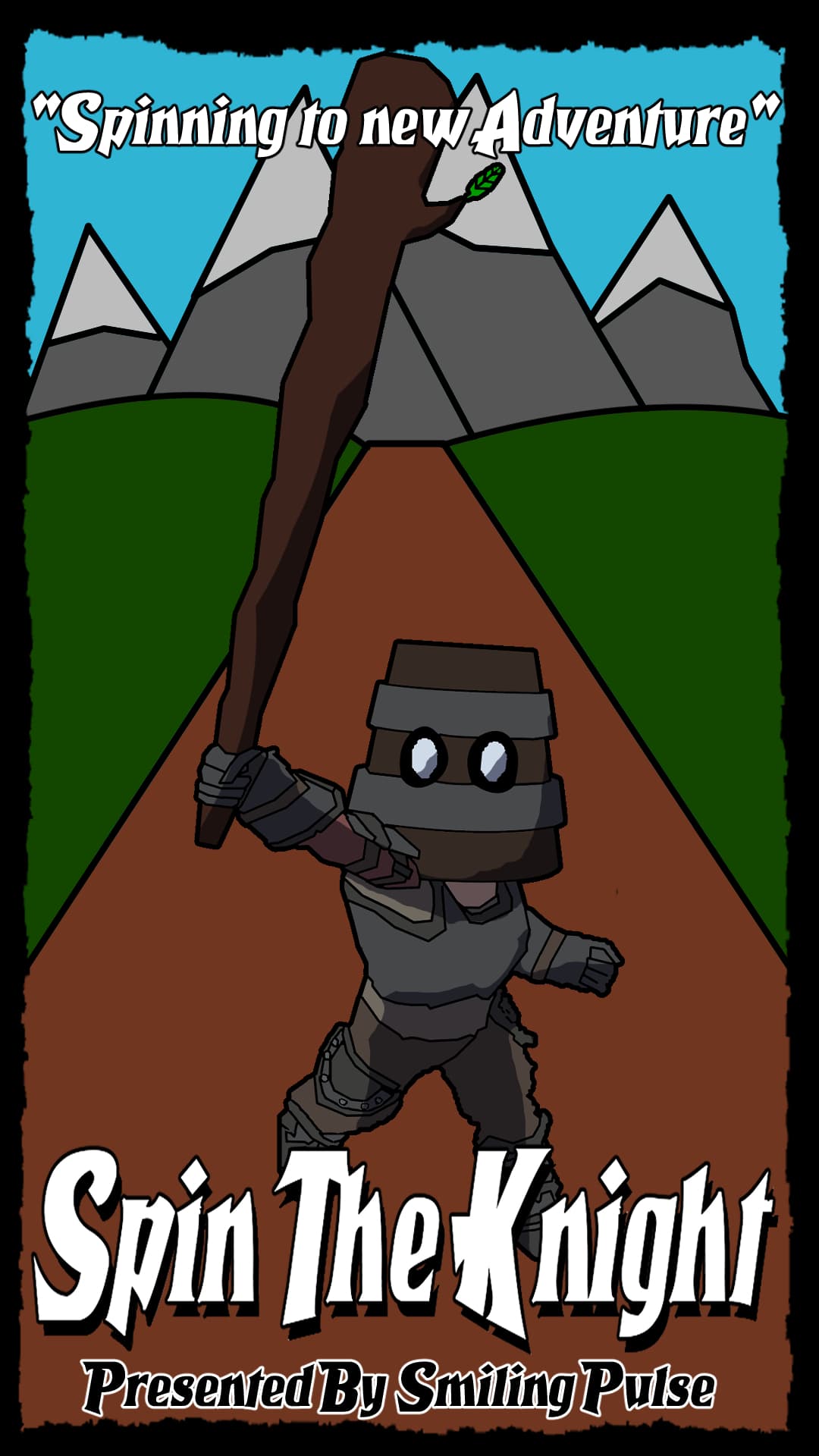 Spin The Knight poster art — "Spinning to new Adventure"